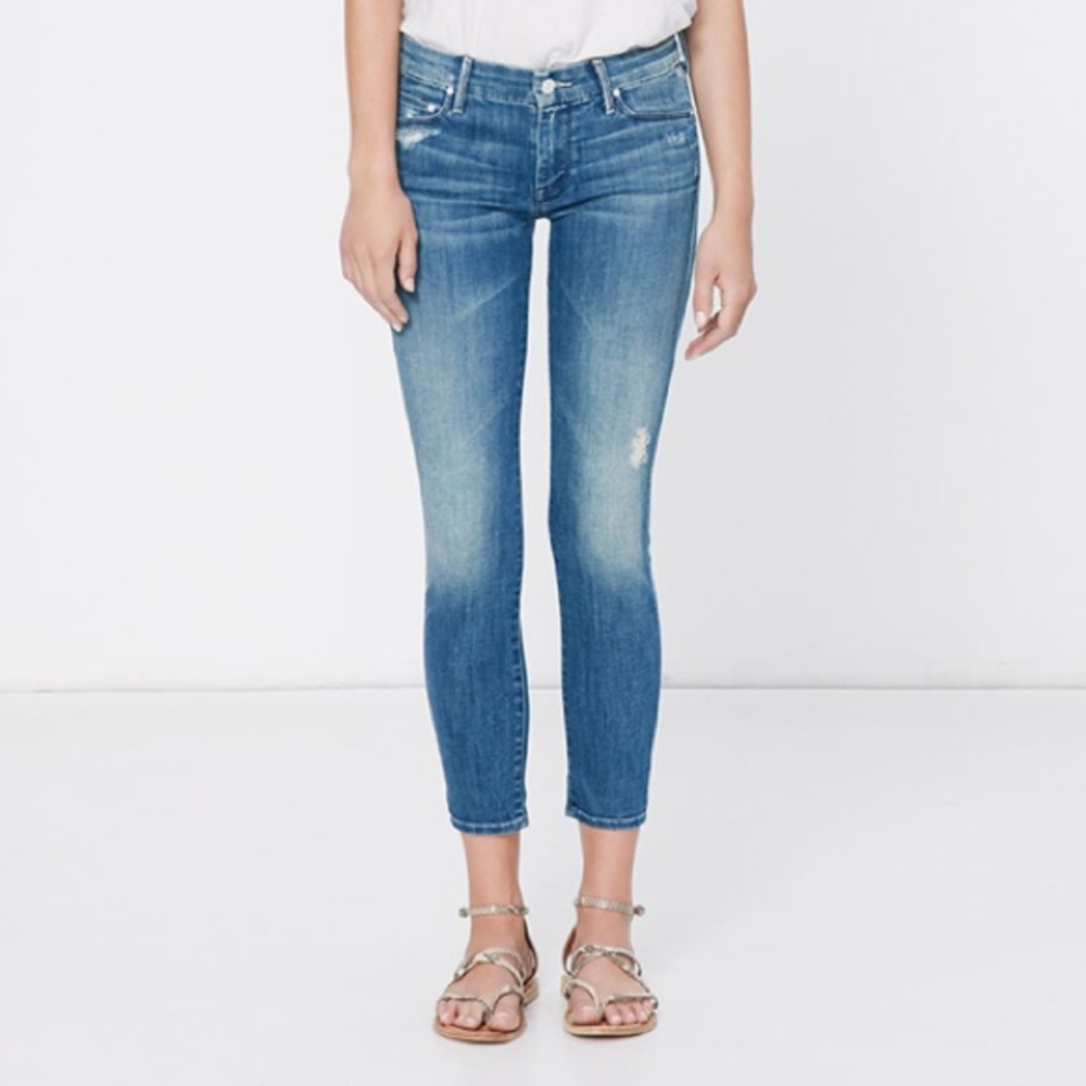 Mother looker crop jeans in graffiti girl size 26